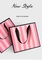 복귀 선물을 위한 핑크색 줄무늬가 있는 팬톤 CMYK 미용지 백